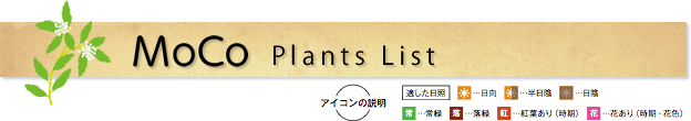 MoCo Plants List